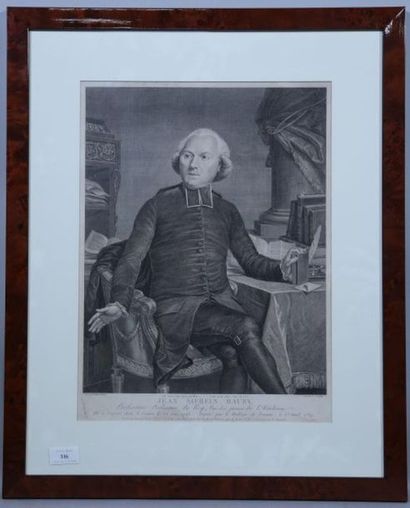 null D'AGGECY Bernard d'après, gravée par G. GODEFROY, « Jean SIFRIN MAURY » gravure...