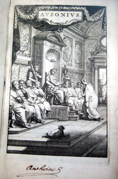 null AUSONE. Opera. Amsterdam, J. Blaeu, 1671. Gd in-8, titre front. gravé, [17]...