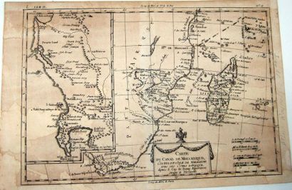 null [Cartes anciennes]. Ensemble de 10 cartes anciennes de l'Afrique avec Madagascar...