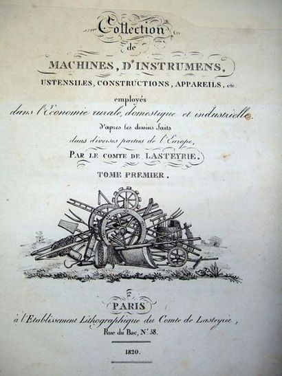 null LASTEYRIE DU SAILLANT (Charles Philibert de). Collection de machines, d'instruments,...