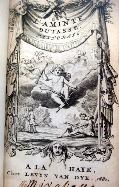 null LE TASSE. L'Aminte, pastorale. La Haye, L. Van Dyk, 1681. In-12, [4] p., 185...