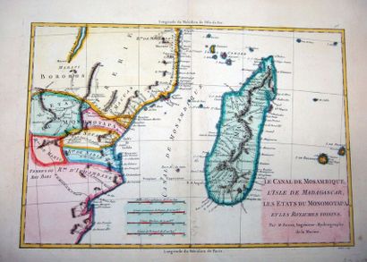 null [Cartes anciennes]. Ensemble de 7 cartes de Madagascar :
- Isle de Madagascar...