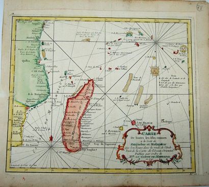 null [Cartes anciennes]. Ensemble de 7 cartes de Madagascar :
- Isle de Madagascar...