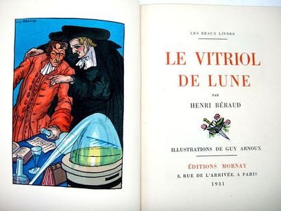 null BERAUD (Henri). Le Vitriol de la lune. Paris, Mornay, 1931. In-8, 261 p. Chagrin...