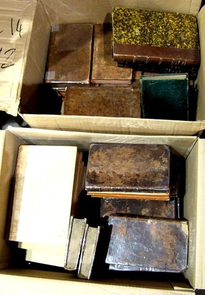 null HC 14 - 2 cartons d'ouvrages reliés XVIIIe et XIXe dont voyages.