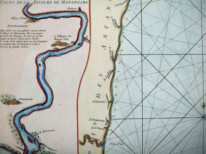 null [Carte ancienne]. GRENIER (Jacques Raymond de). Côte orientale de Madagascar...