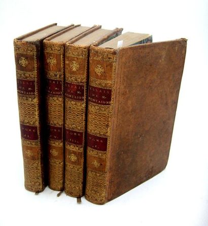 null MONTAIGNE (Michel de). Essais. Paris, P. & F. Didot, 1802. 4 vol. in 8 rel....