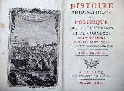 null RAYNAL (Guillaume-Thomas). Histoire philosophique et politique des établissements...