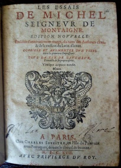 null MONTAIGNE (Michel de) Les Essais de Michel Seigneur de Montaigne. Edition nouvelle...