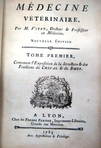 null [Hippologie]. Ensemble de 6 volumes reliés XVIIIe, avec défauts, et orphelins,...