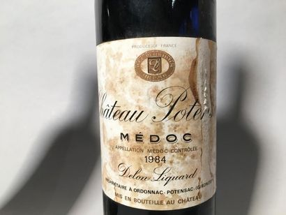 null 2 blle Ch. POTENSAC - MÉDOC 1984 - Bas goulot, étiquettes sales