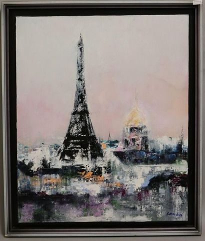 null SPAHN Victor (1949) Vue de Paris, huile sur toile
signée en bas à droite
64...