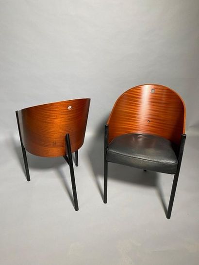 null STARCK Philippe (1949) paire de fauteuils COSTES dessiné en 1984, coque finition...