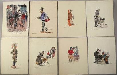 null MALAPERT Louis Maurice (1889-1958) dit MALAP, Ensemble de 8 dessins sur papier...