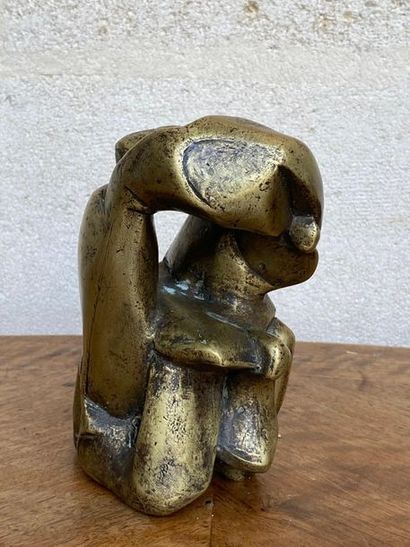 null BARBE Jacques (1926) "abstrait" sujet en bronze - h: 15 cm