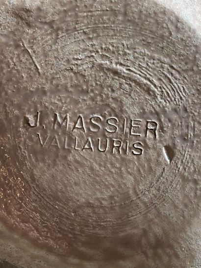 null MASSIER J. cache pot en céramique de Vallauris 21 x 30 cm