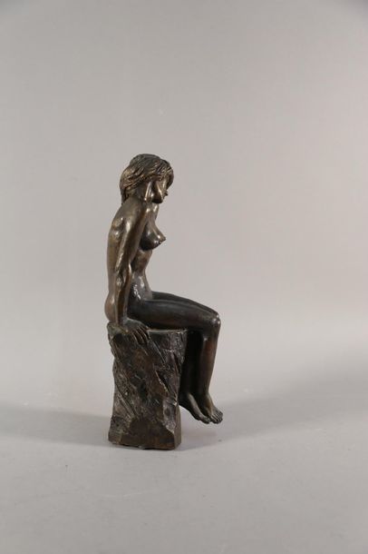 null J.-L. CAZIEUX (XXe) Femme nue assise - Bronze signé
N°1/5 - Guyot Fondeur -...