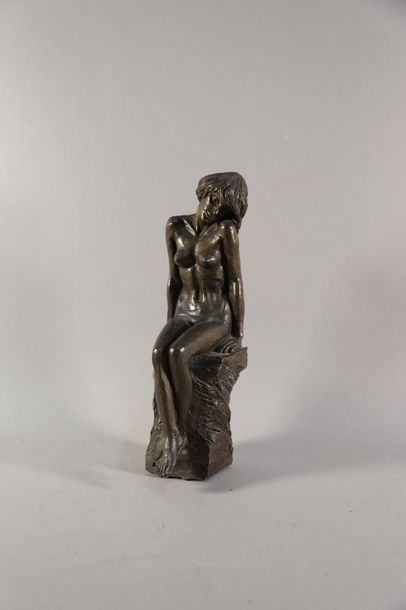 null J.-L. CAZIEUX (XXe) Femme nue assise - Bronze signé
N°1/5 - Guyot Fondeur -...