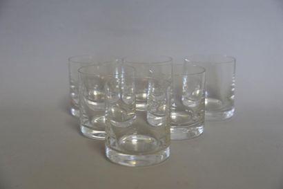 null SAINT LOUIS, six verres à whisky en cristal - H. 9 cm