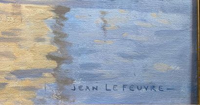 null LEFEUVRE Jean (1882-1975) "Entrée du port de La Rochelle" huile sur toile signée...