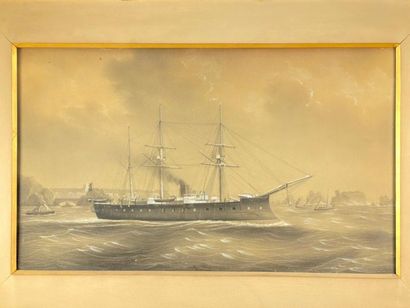 s à PAYEN Etienne (1811-1889) "l'Ocean cuirassé d'escadre Capitaine de vaisseau Coudein"...