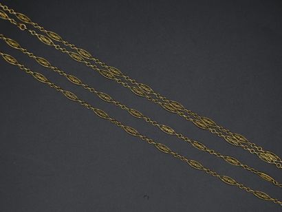 Sautoir en plaqué or - L. 75 cm