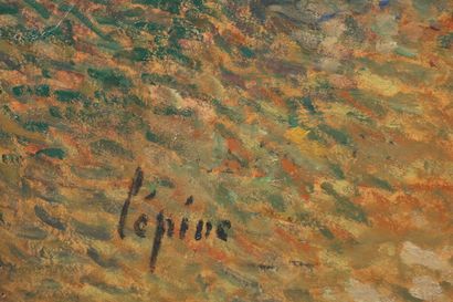 null LÉPINE Joseph (1867-1943) Paysage lacustre animé

huile sur panneau signée en...