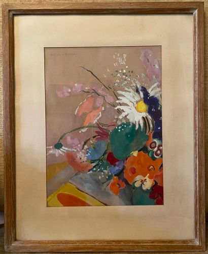 null BENDALL Mildred (1891-1977) Fleurs, aquarelle signée en haut à gauche - 32 x...