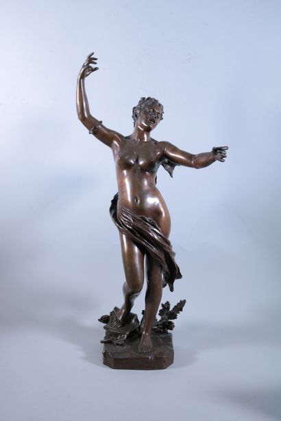 null Félix CHARPENTIER (1858-1924) Adieux aux hirondelles, 1893 - Sculpture en bronze,...
