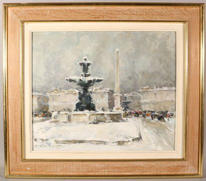 null WAGNER H. - Place de la Concorde sous la neige,

huile sur toile

signée en...