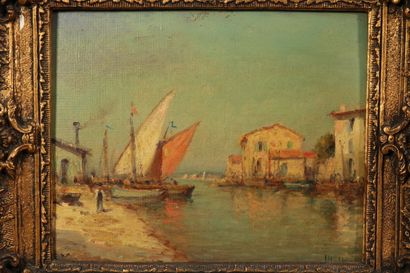 null MALFROY Henry (1895-1944) Port de Rognac en Provence - Paire d'huiles sur toile...