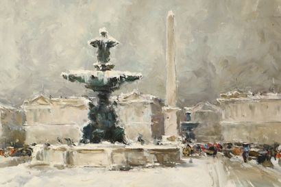 null WAGNER H. - Place de la Concorde sous la neige,

huile sur toile

signée en...