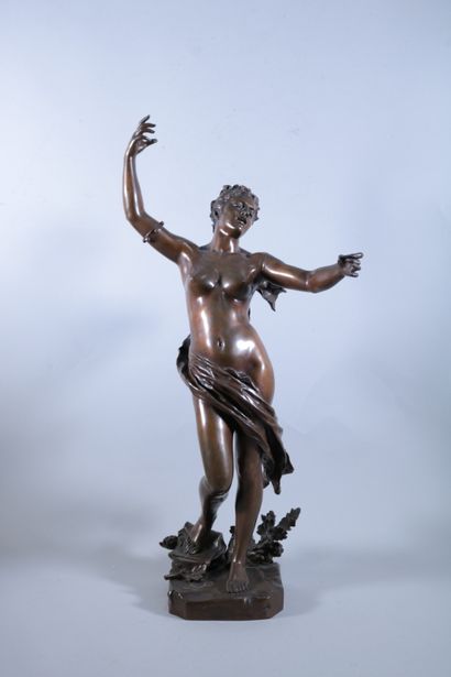 null Félix CHARPENTIER (1858-1924) Adieux aux hirondelles, 1893 - Sculpture en bronze,...