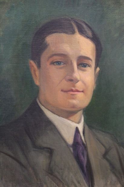 null ZO-LAROQUE Blanche Marie (1876-1967) Portrait d'homme 

huile sur toile signée...