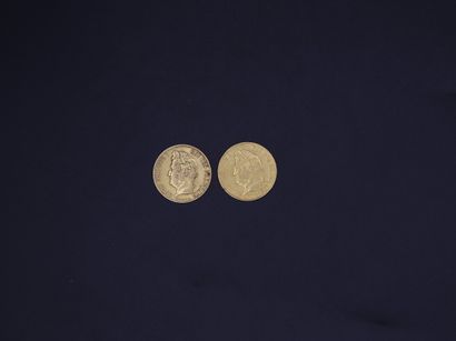 null Deux pièces de 40 francs Louis-Philippe 1833 - 1836 - 25.65 g