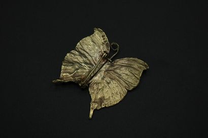 null Claude LALANNE (1925-2019). ARTCURIAL Editeur, 

Broche Papillon en bronze doré...