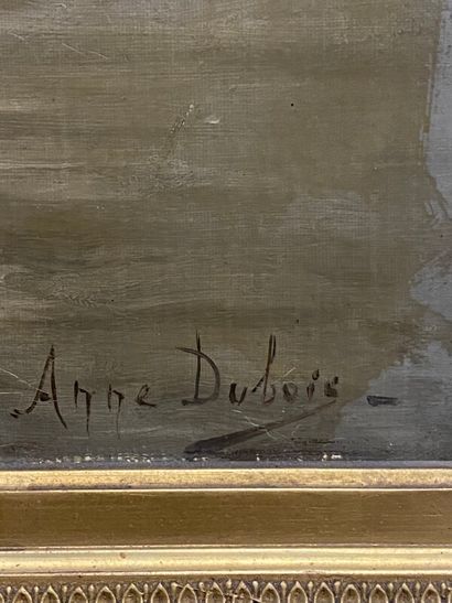 null DUBOIS Anne "Marine" Huile sur toile signée en bas à droite 70 x 44 cm cadre...