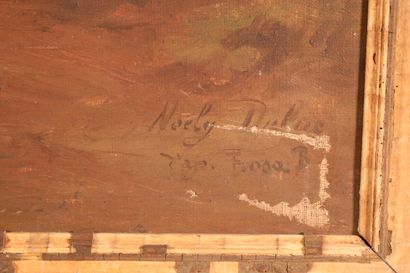 null DULUC Noëly - "Renard" huile sur toile signée en bas à droite et portant la...