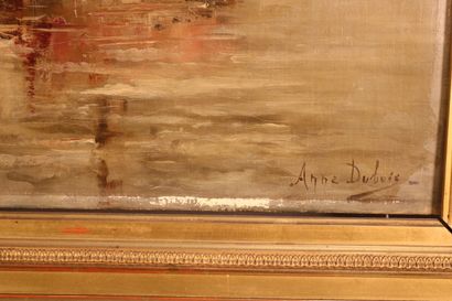 null DUBOIS Anne "Marine" Huile sur toile signée en bas à droite 70 x 44 cm cadre...