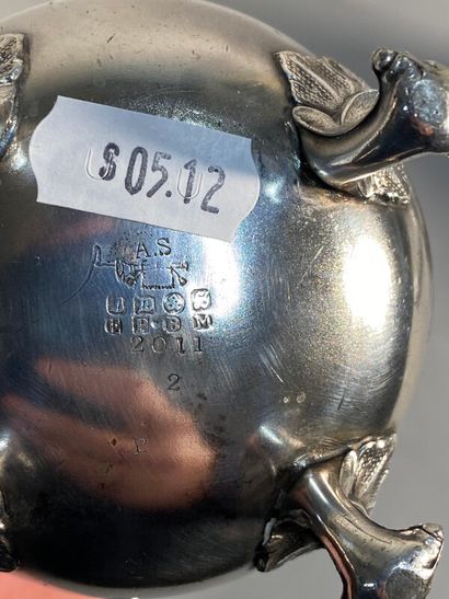 null Verseuse égoïste en métal argenté anglais - H. 16 cm