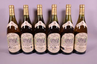 null 6 blles FARNIENTE Napa Valley Chardonnay 1993 bon niveau, 1 bouteille fuit