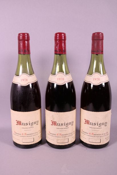 null 3 blles MUSIGNY - DOMAINE G. ROUMIER Musigny 1978 mi-épaule