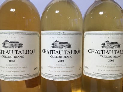null 8 blles Ch. TALBOT CAILLOU BLANC Bordeaux 2002 - Parfait état