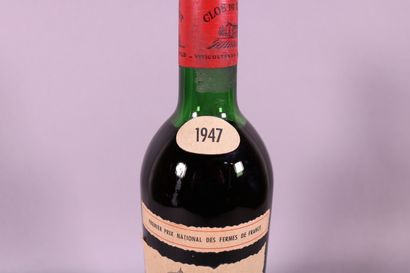 null 1 blle CLOS DE GAMOT (rouge) Cahors 1947 bas goulot