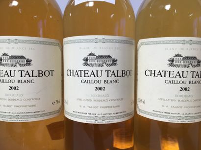 null 8 blles Ch. TALBOT CAILLOU BLANC Bordeaux 2002 - Parfait état