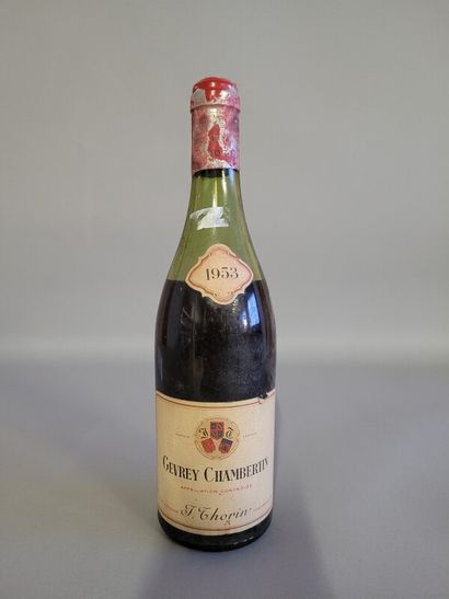null 1 blle THORIN Gevrey-Chambertin 1953 - vidange, étiquette sale et abîmée, capsule...