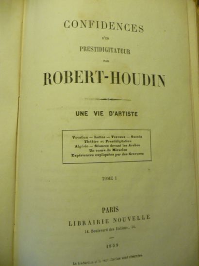 null Confidences d'un prestidigitateur Robert-Houdin -Tome 1- 1ère Edition -1859-

Dos...