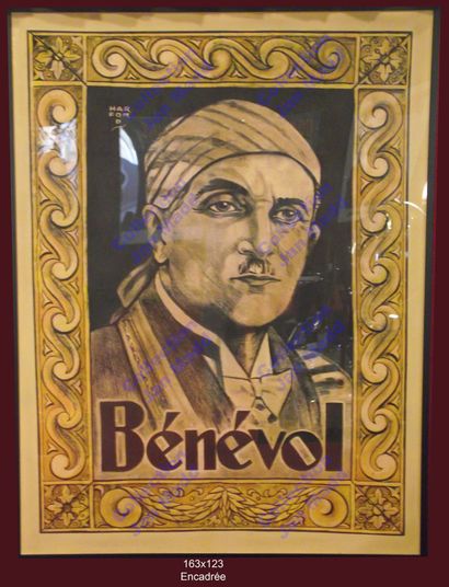 null Affiche Benevol : (François) Francesco luigi Maria Benevolo 1865-1939 . Superbe...