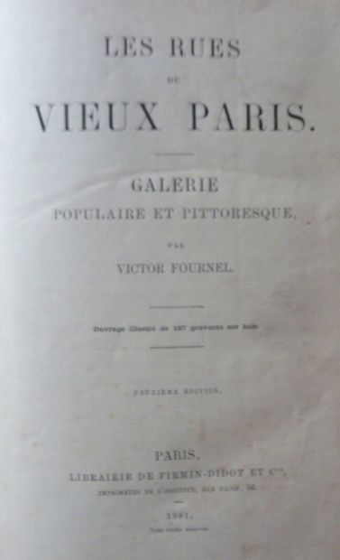 null Les rues du vieux Paris

Galerie populaire et pittoresque 

Victor Fournel

1881

Editions...