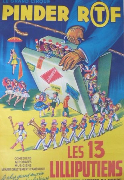 null Lot de 20 affiches 

cirques divers dont :

Pinder ORTF

Les 13 Lilliputiens

Annie...